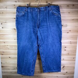 Carhartt Jeans Mens 50x30 Loose Fit Straight Leg Denim Blue Jeans